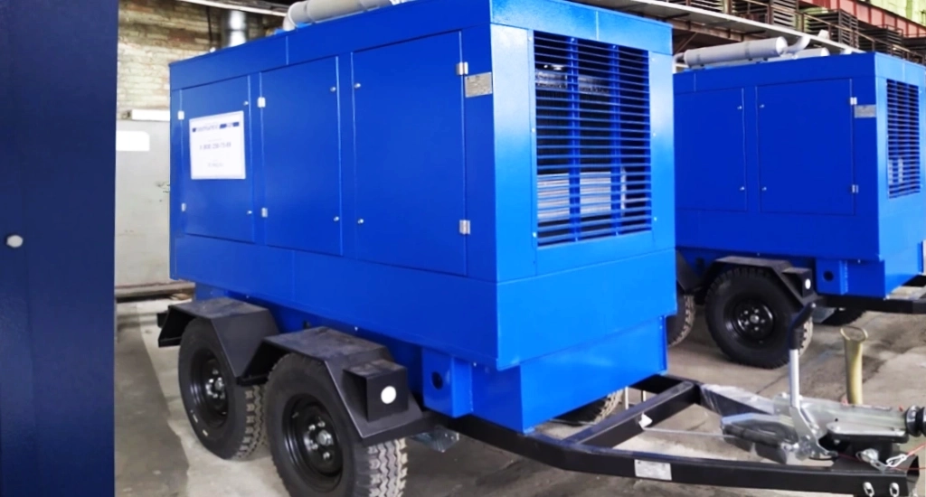 Передвижная электростанция мощность 24 кВт на прицепе под капотом Передвижная электростанция мощность 24 кВт на прицепе под капотом